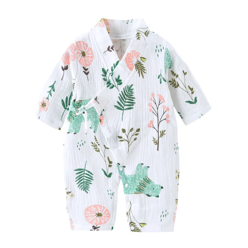 Muslin Kimono Style Baby Jumpsuit