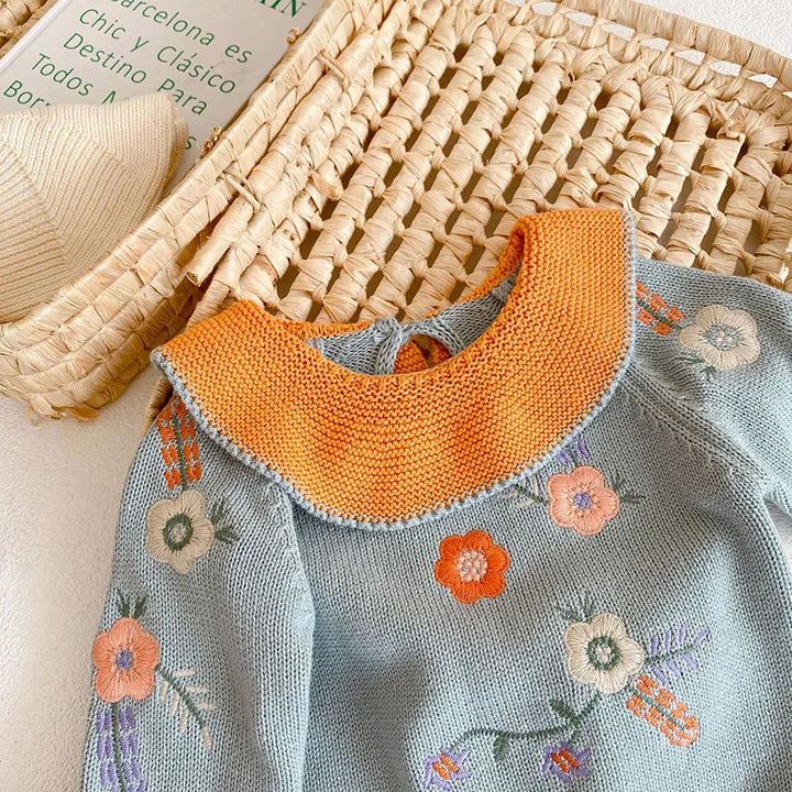 Two-Piece Set Kids Knit Sweater and Bloomer
