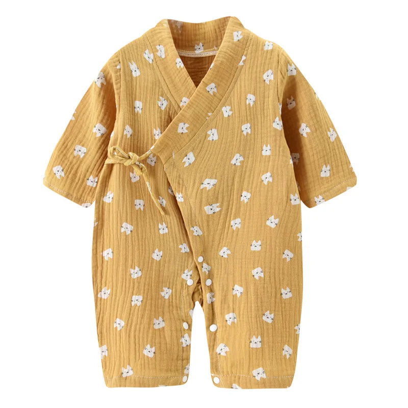 Muslin Kimono Style Baby Jumpsuit