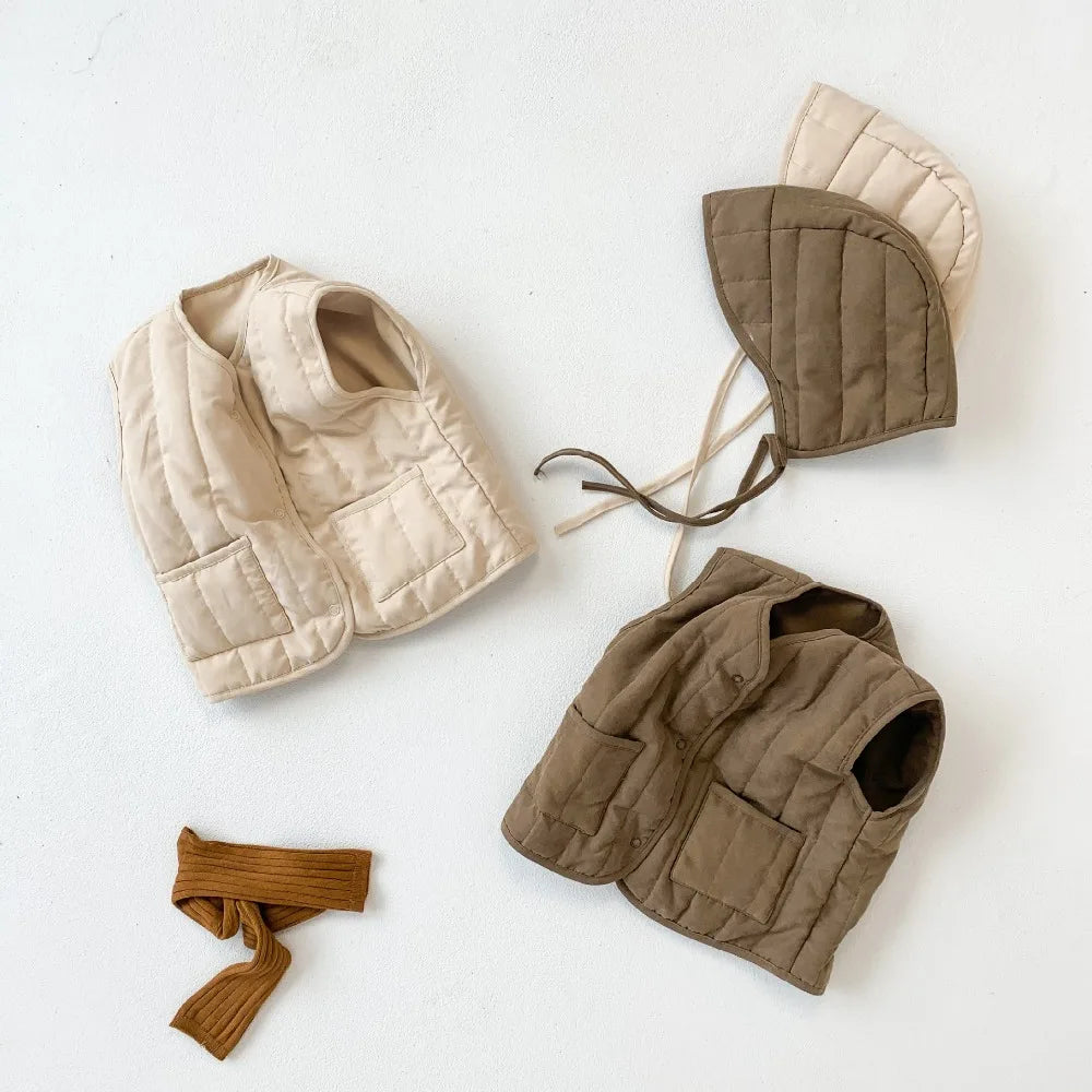 Kids Hooded Padded Winter Vest