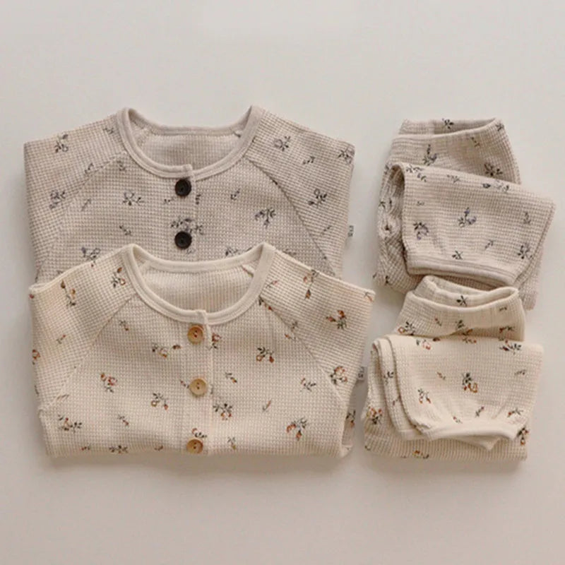 Two-Piece Set Kids Cotton Top and Pants