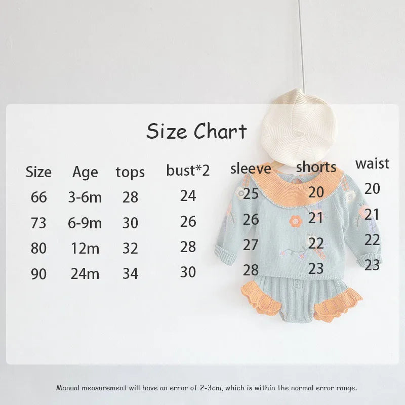 Two-Piece Set Kids Knit Sweater and Bloomer