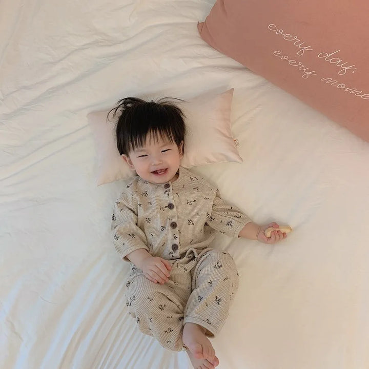 Two-Piece Set Kids Cotton Top and Pants