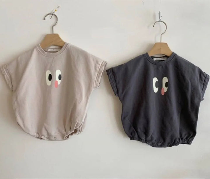 Kids Big Eyes Print Onesie