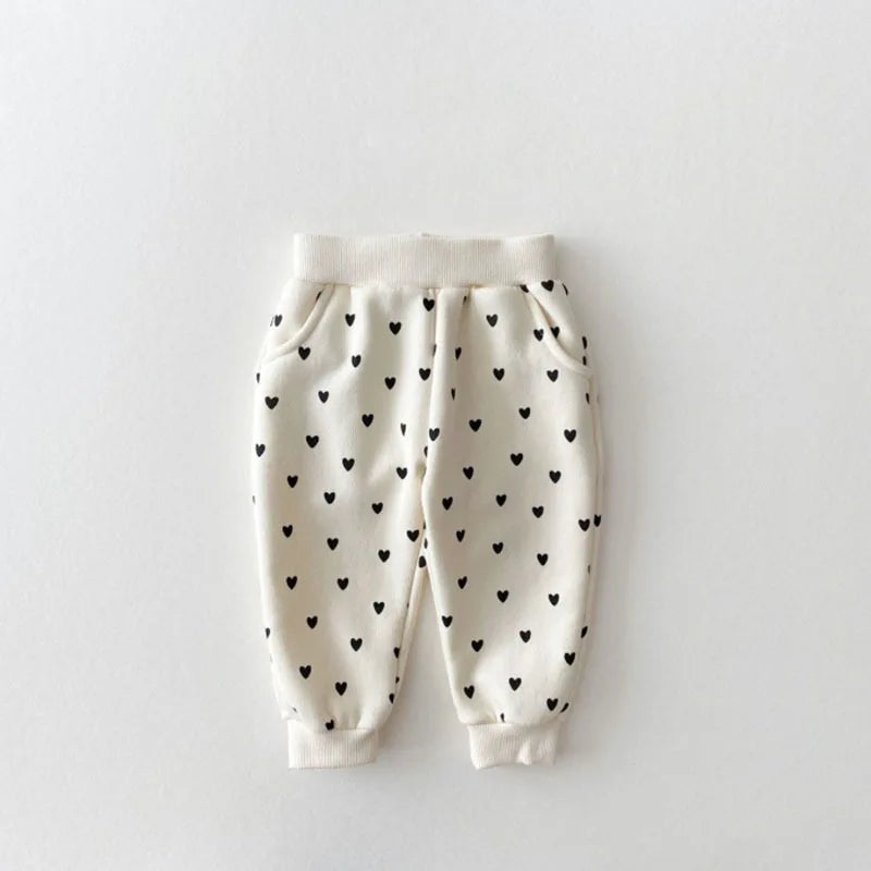 Two-Piece Set Kids Heart Sweatshirt and Pants