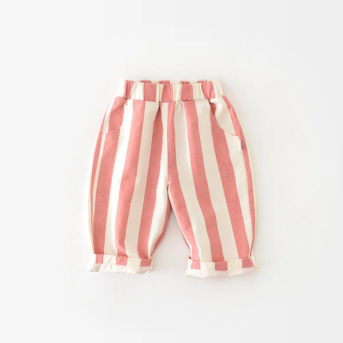 Striped Cotton Casual Pants