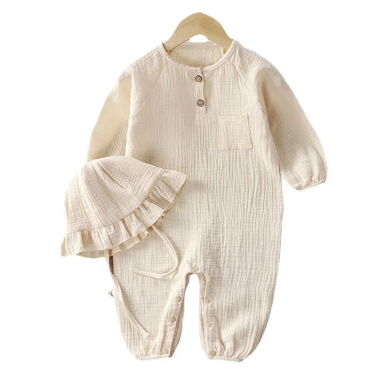 Muslin Kimono Style Baby Jumpsuit