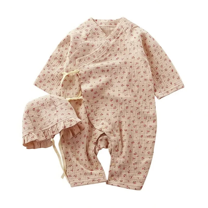 Muslin Kimono Style Baby Jumpsuit