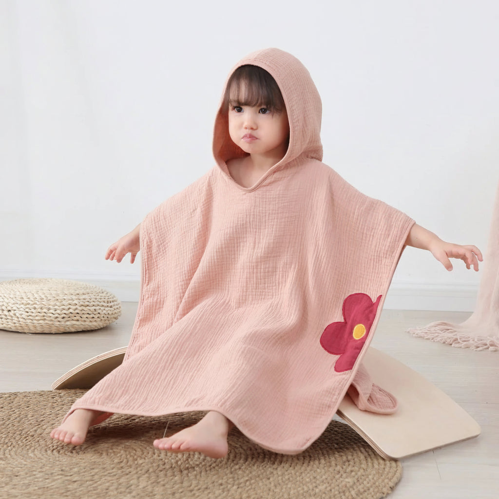 Muslin Cotton Baby Hooded Bath Towel