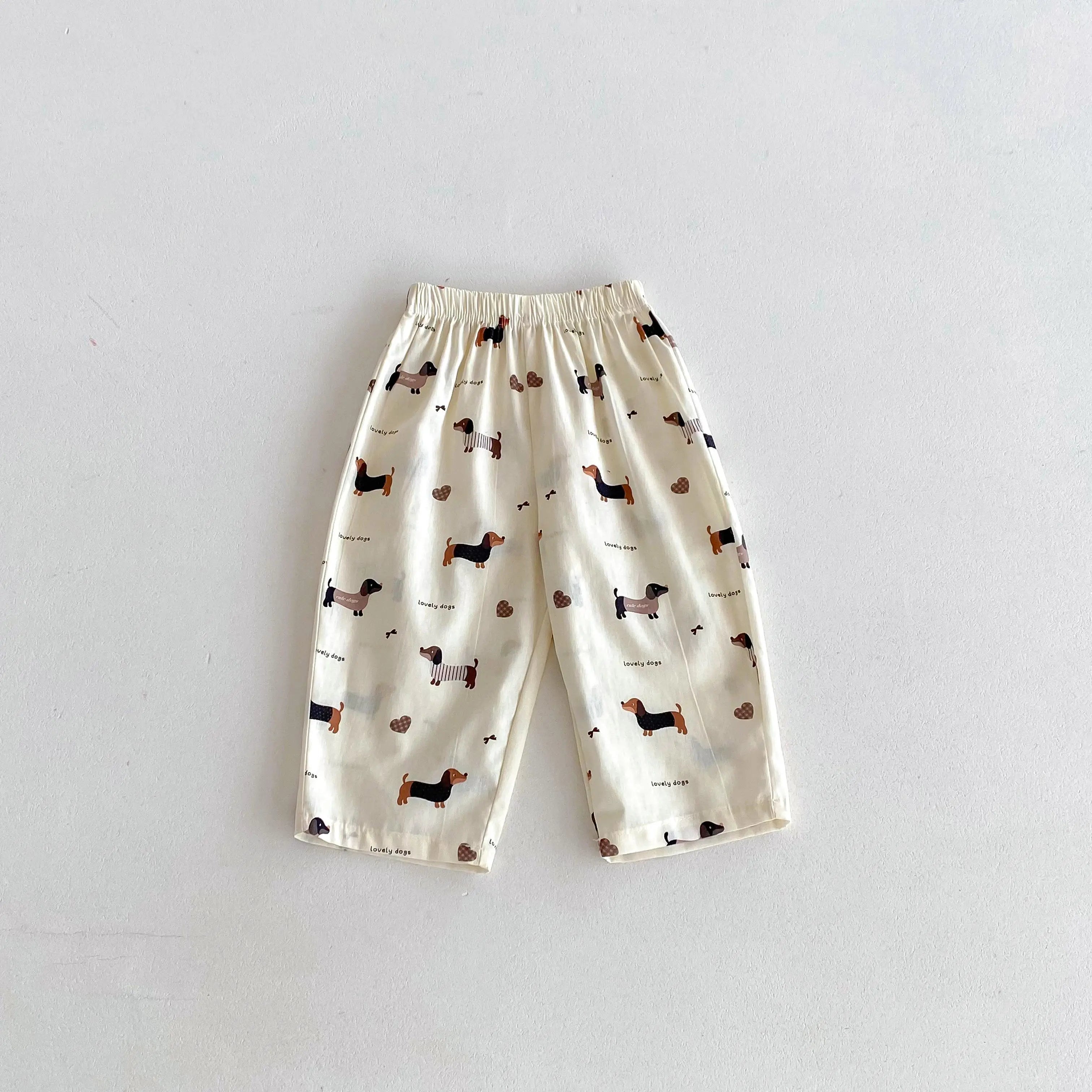 Kids Full Print Cartoon Trousers