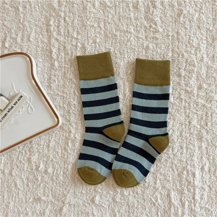 Kids Color Stripe Cotton Socks