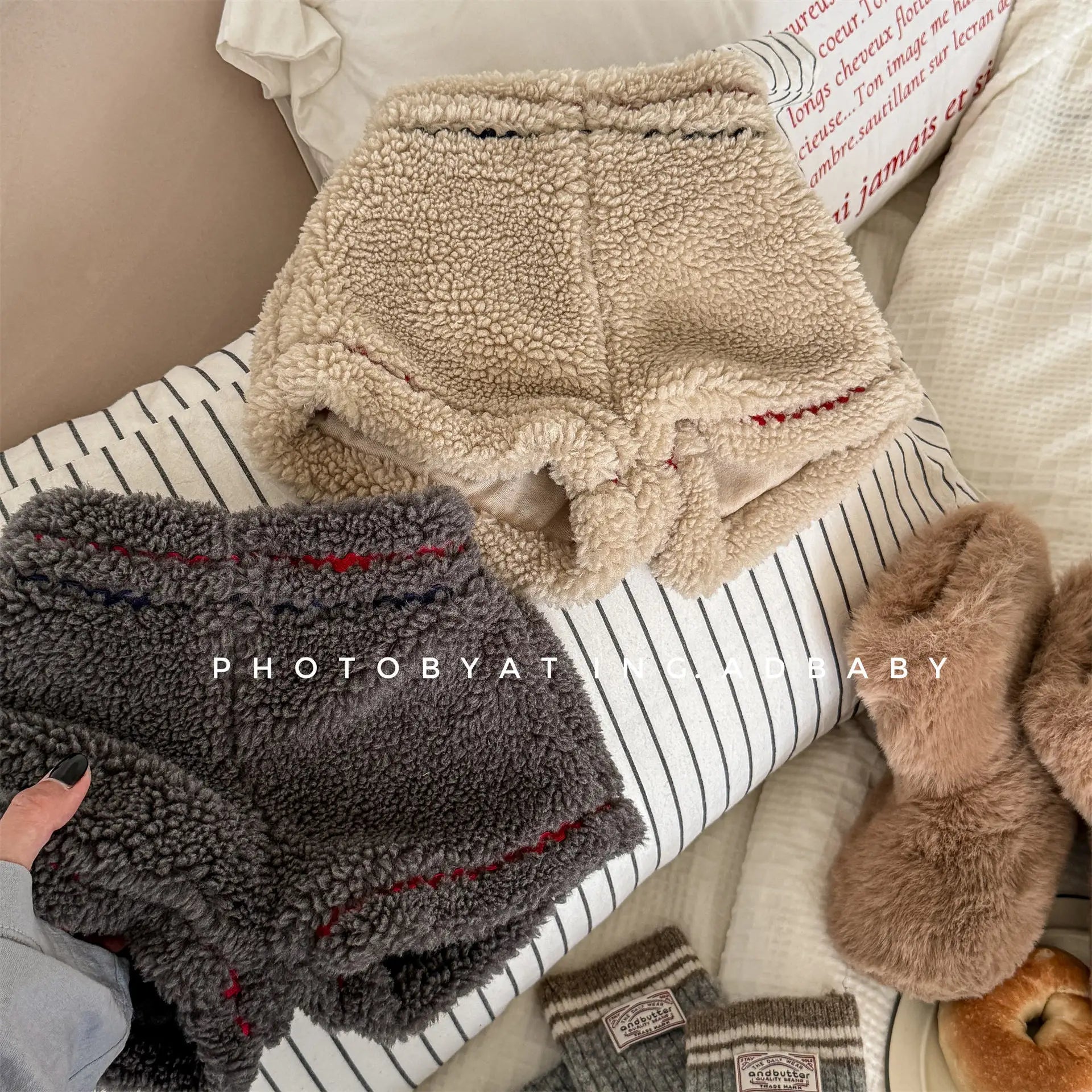 Kids Fleece Warm Winter Shorts