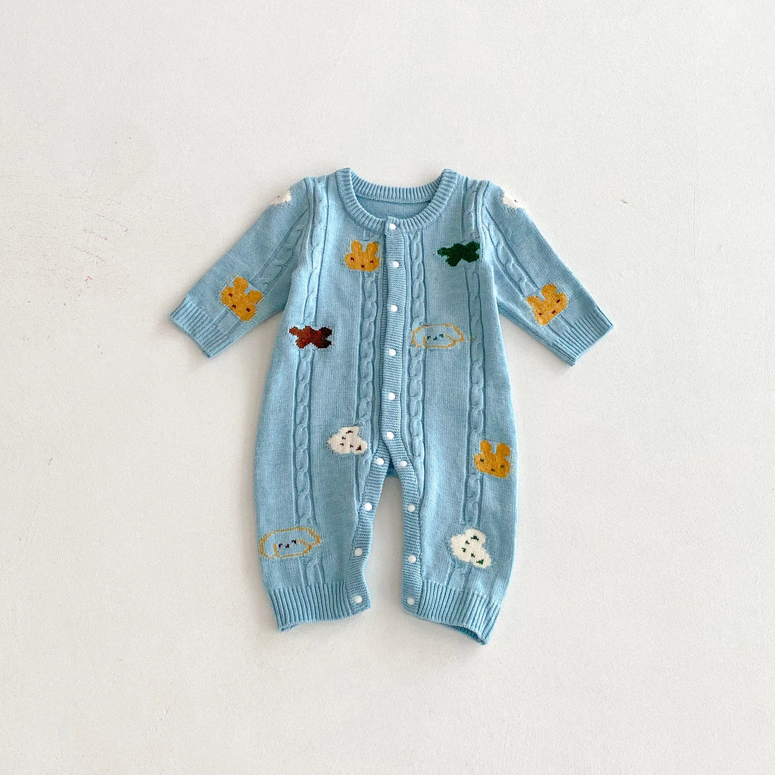 Cartoon Knit Baby Jumpsuit