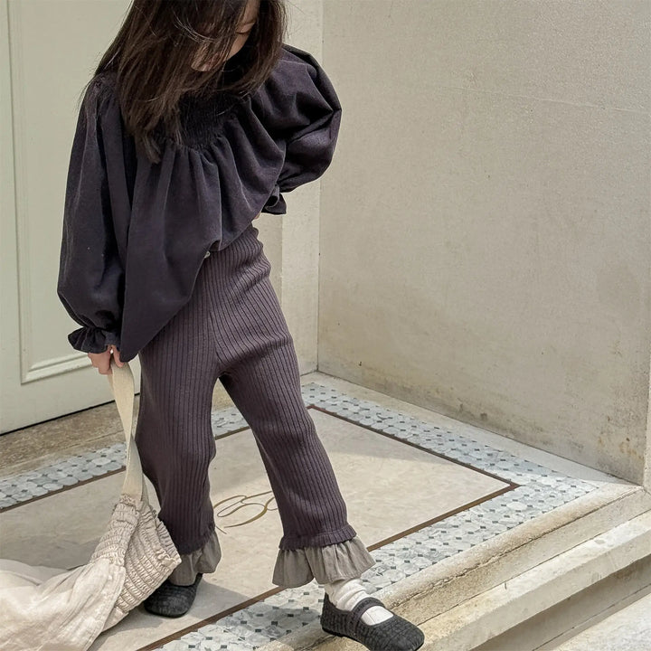 Kids Ruffle Flared Pants