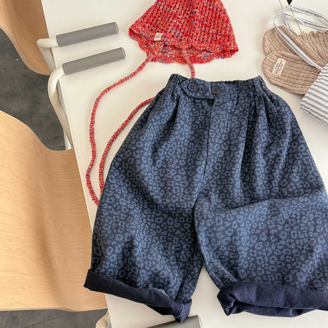 Kids Leopard Print Harem Pants