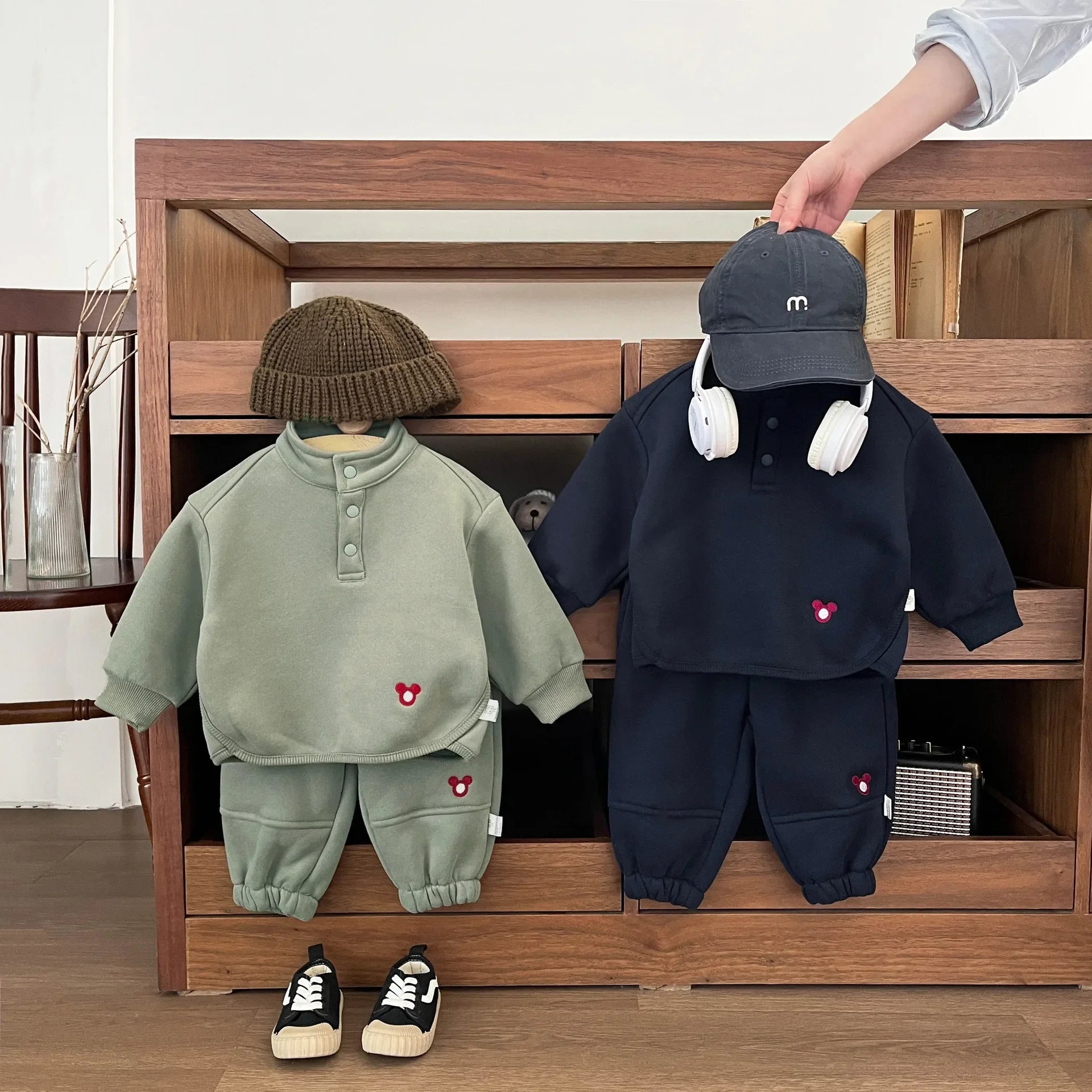 Two-Piece Set Kids Plush Sweater and Pants