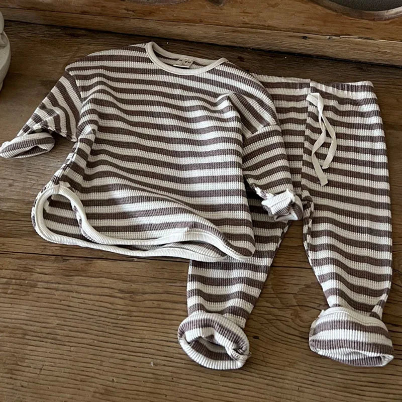 Two-Piece Set Kids Waffle Sweater and Pants