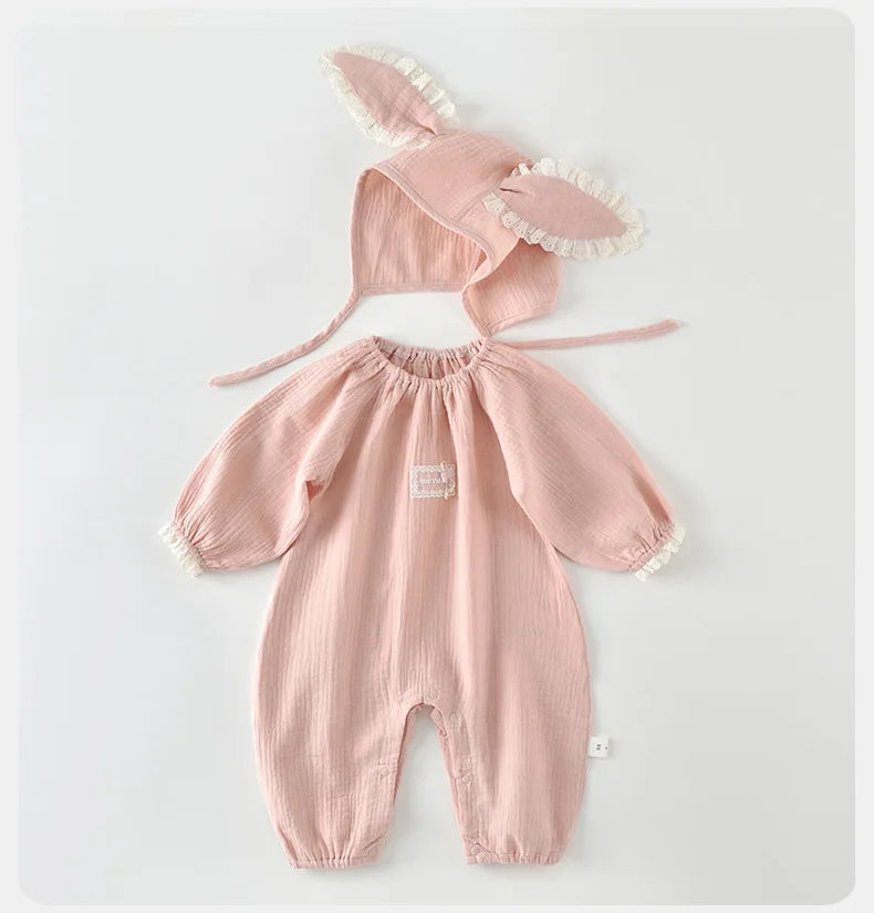 Sweet Bunny Lace Baby Romper
