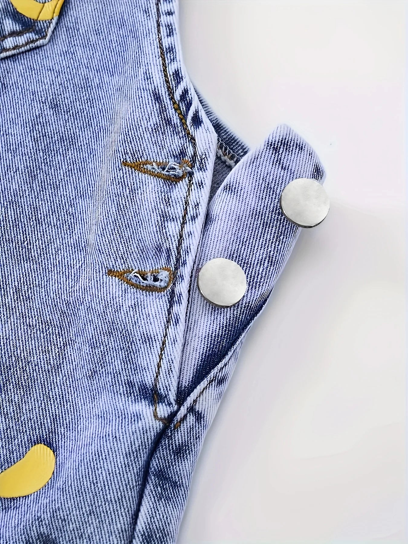 Kids Sunflower Print Denim Pants
