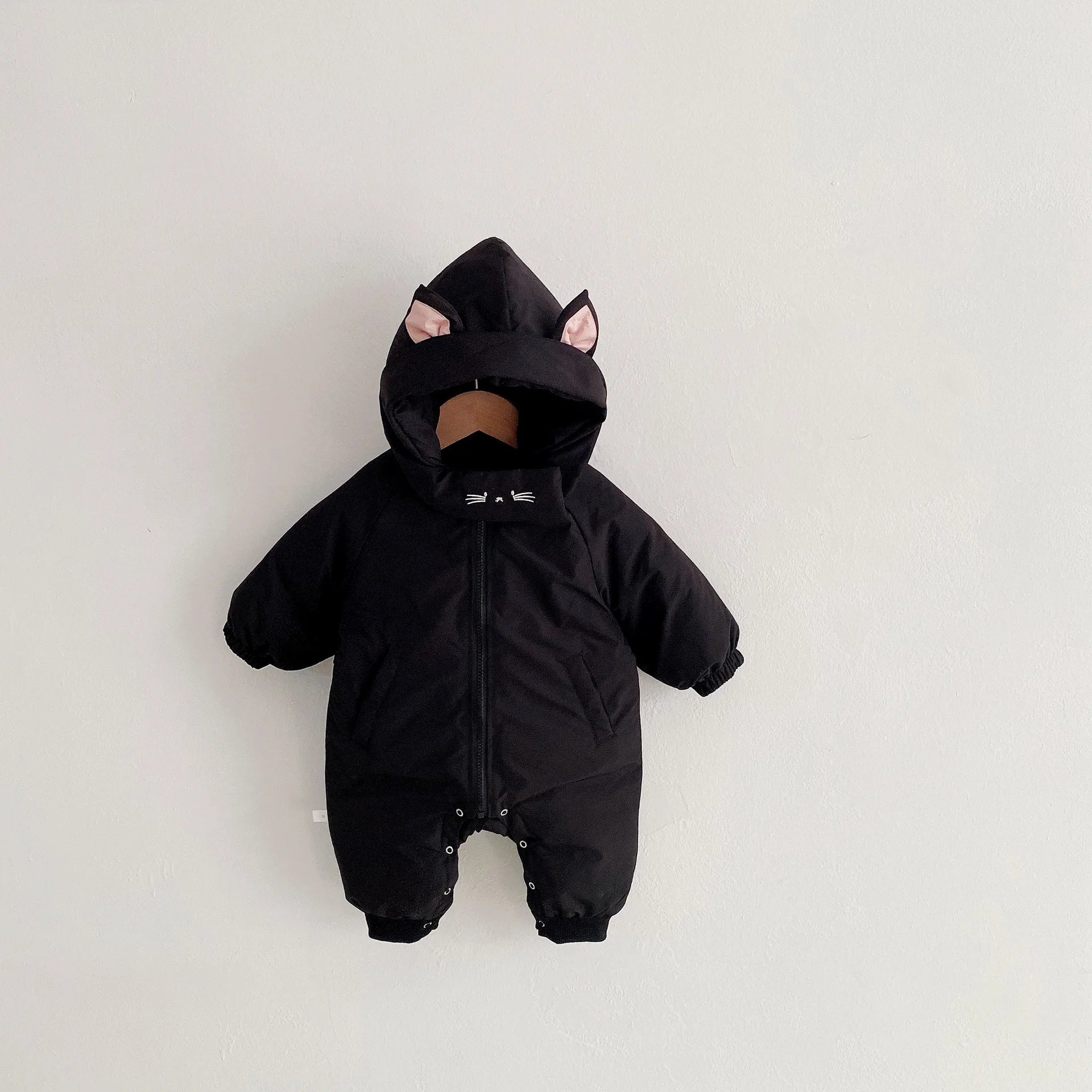 Kids Hooded Cartoon Padded Romper