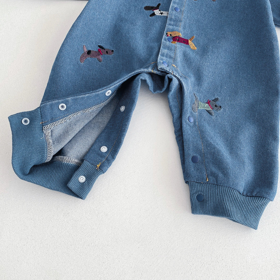 Kids Denim Crawling Jumpsuit