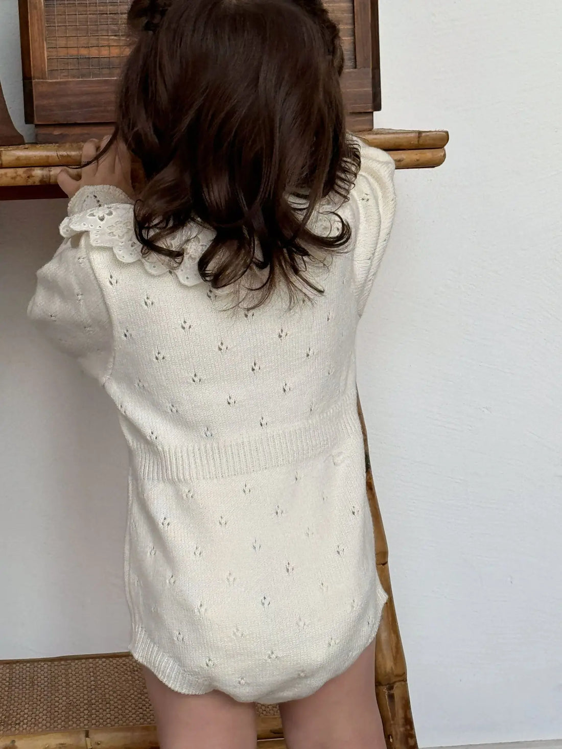 Kids Knit Lace Collar Bodysuit
