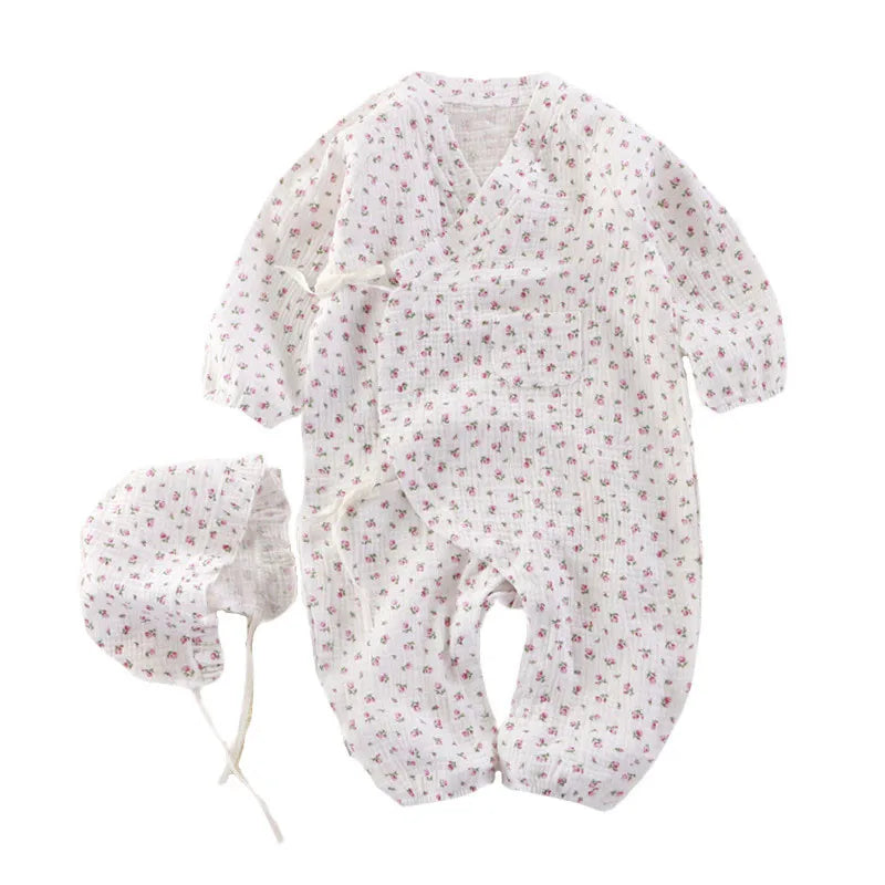 Muslin Kimono Style Baby Jumpsuit