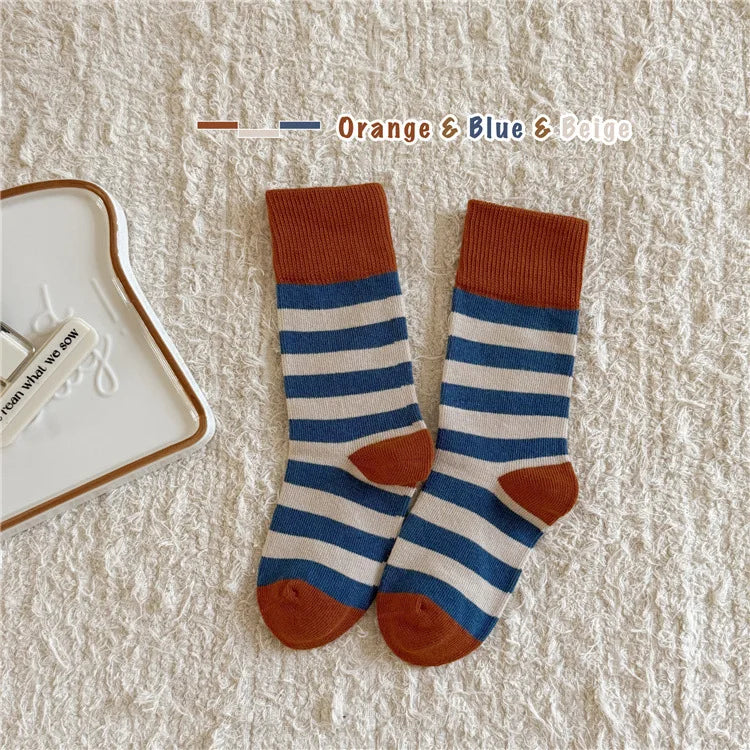 Kids Color Stripe Cotton Socks