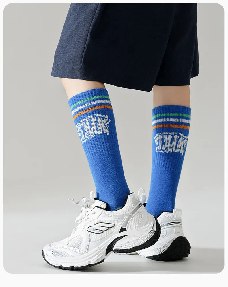 Kids Striped Athletic Knee Socks