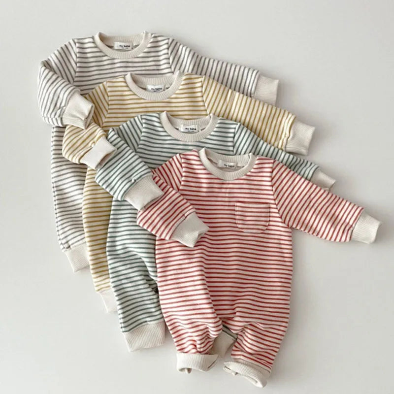 Kids Stripe Cotton Romper
