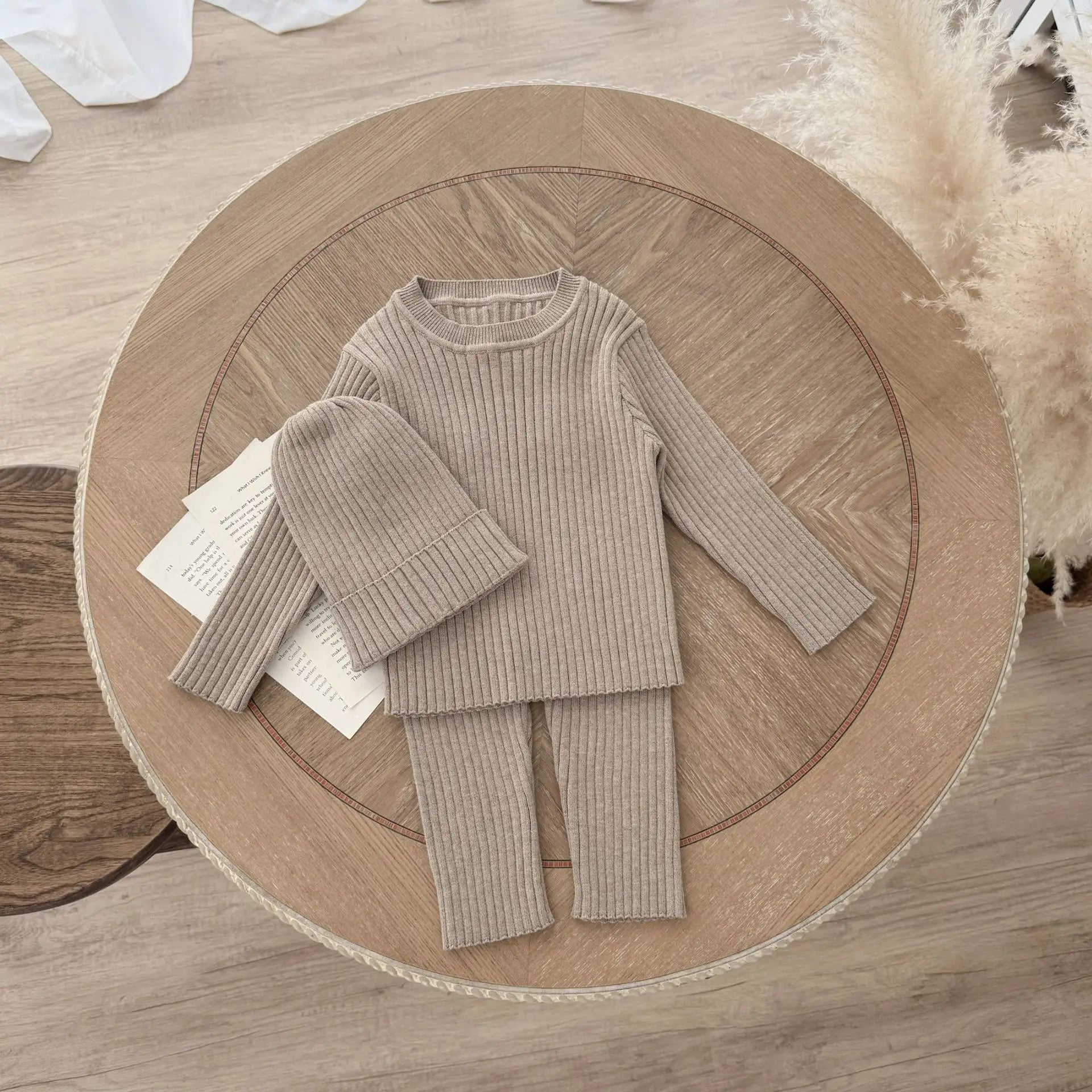 Knit Sweater Leggings Beanie Set