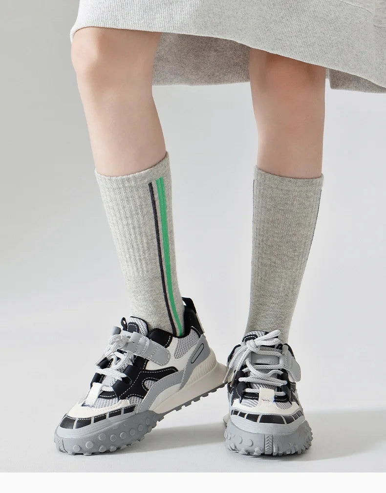 Kids Striped Athletic Knee Socks