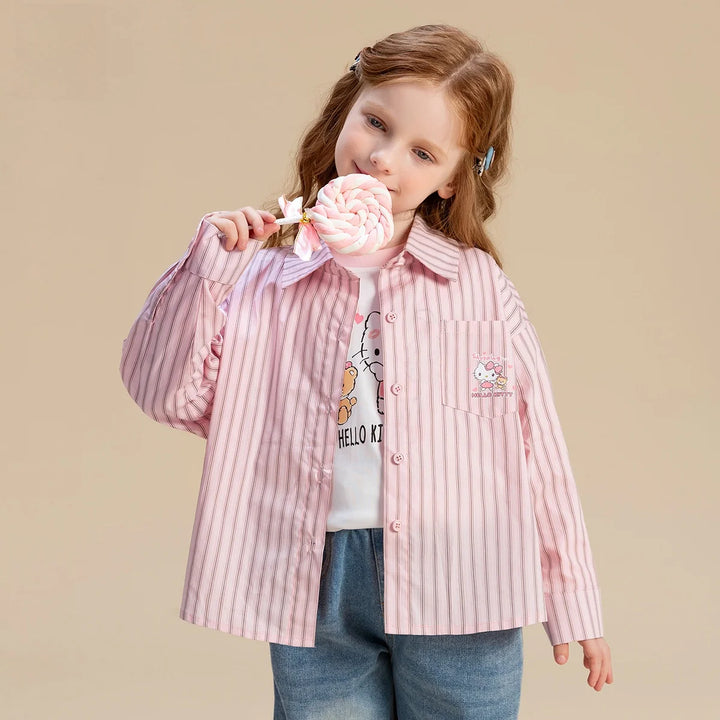 Hello Kitty Striped Cotton Shirt