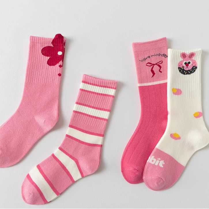 Kids Striped Athletic Knee Socks