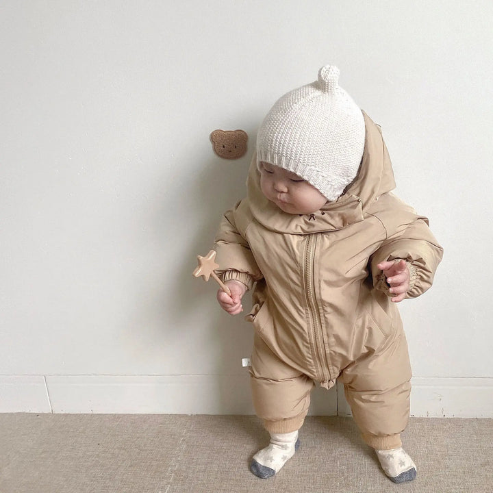 Kids Hooded Cartoon Padded Romper