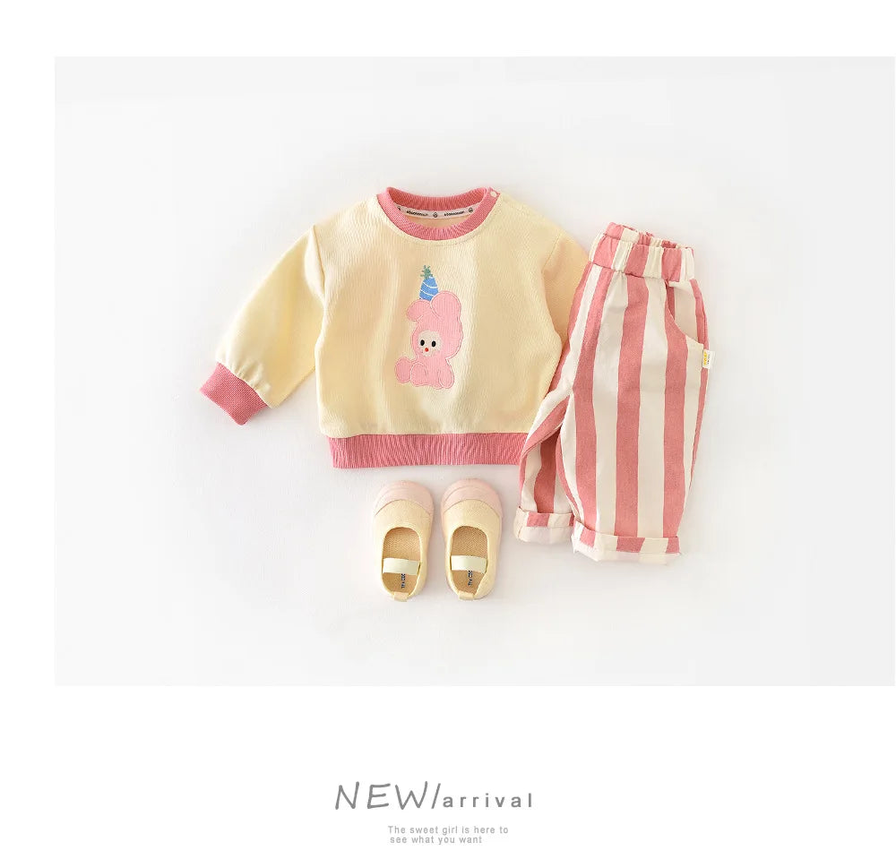 Striped Cotton Casual Pants