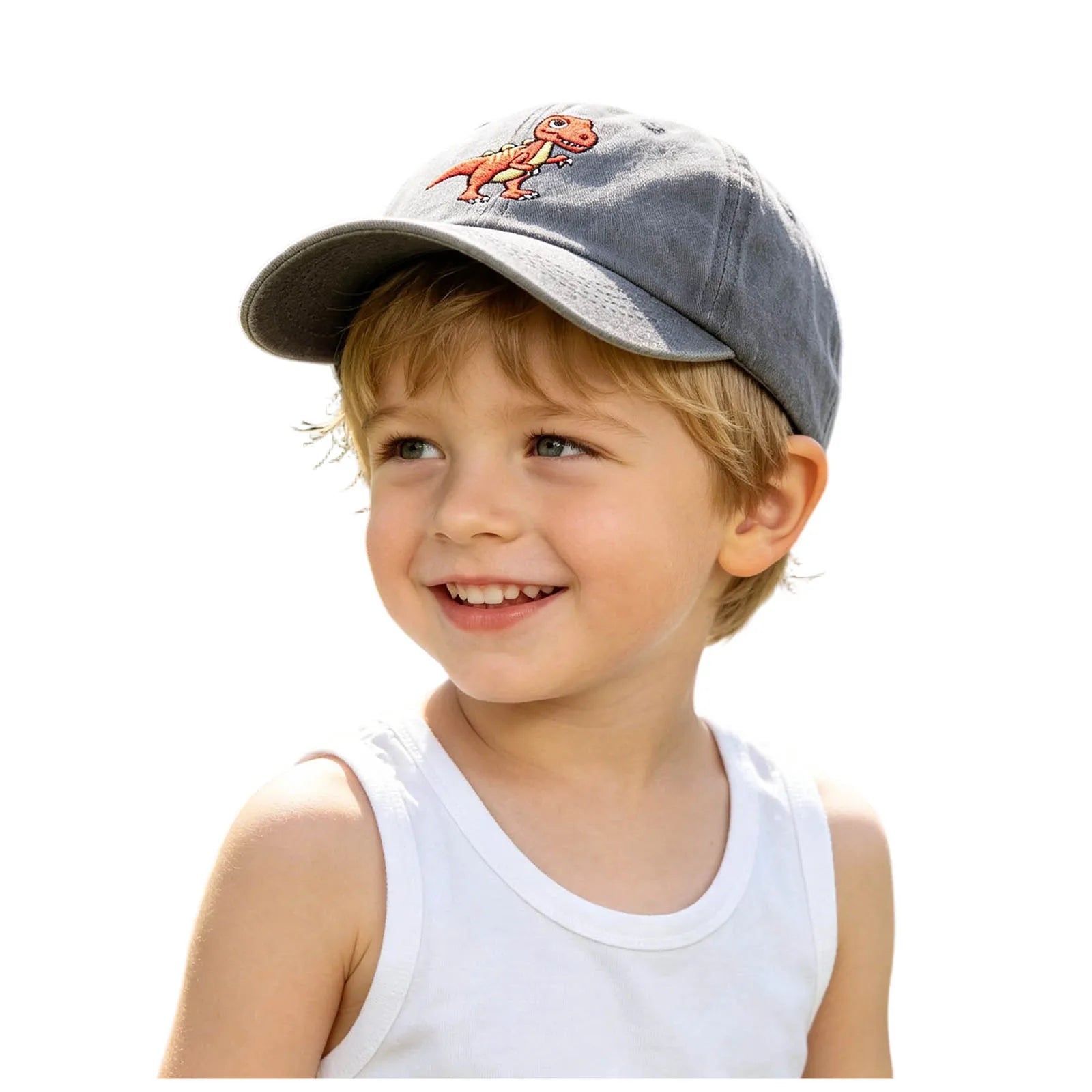 Embroidered Dinosaur Kids Baseball Cap