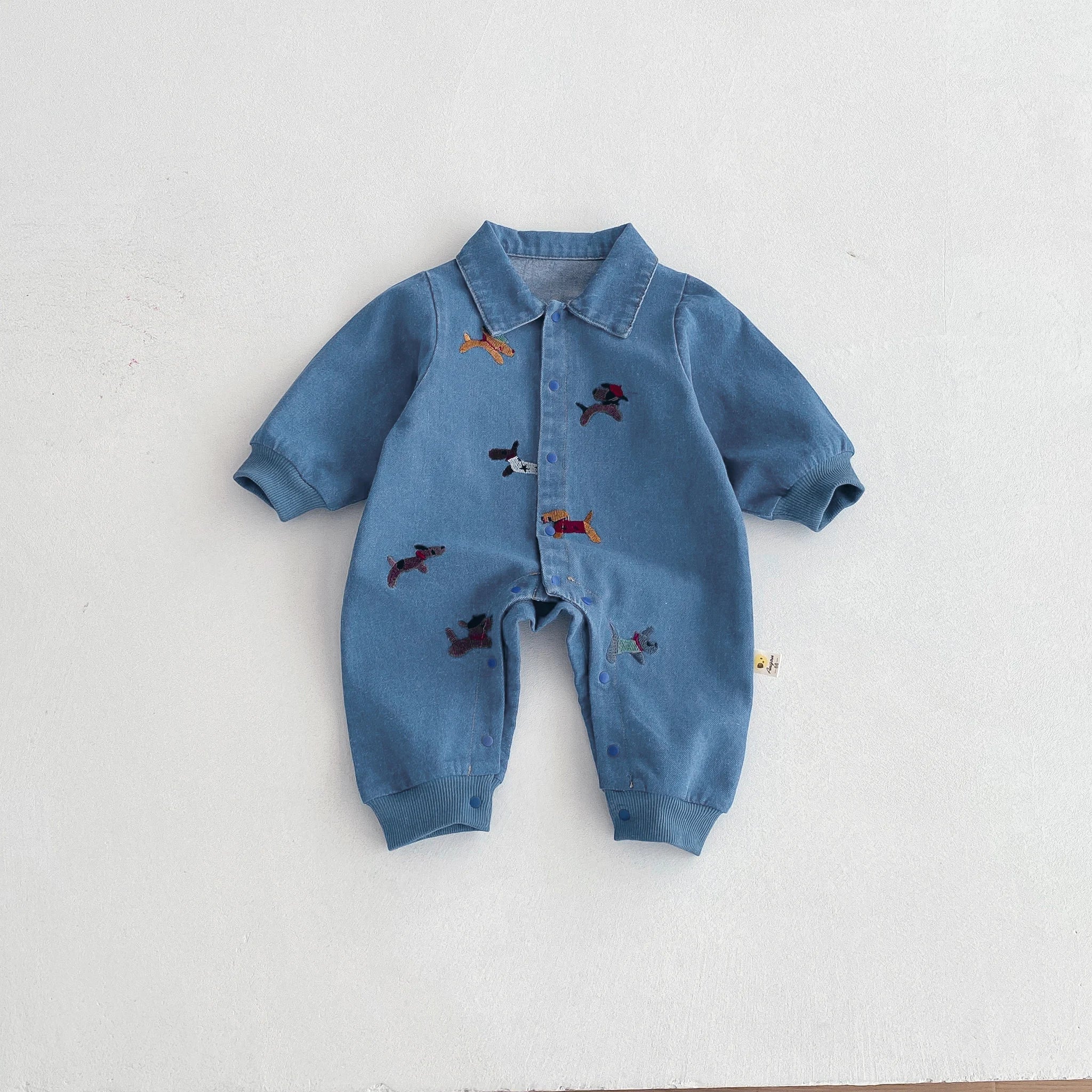 Kids Denim Crawling Jumpsuit