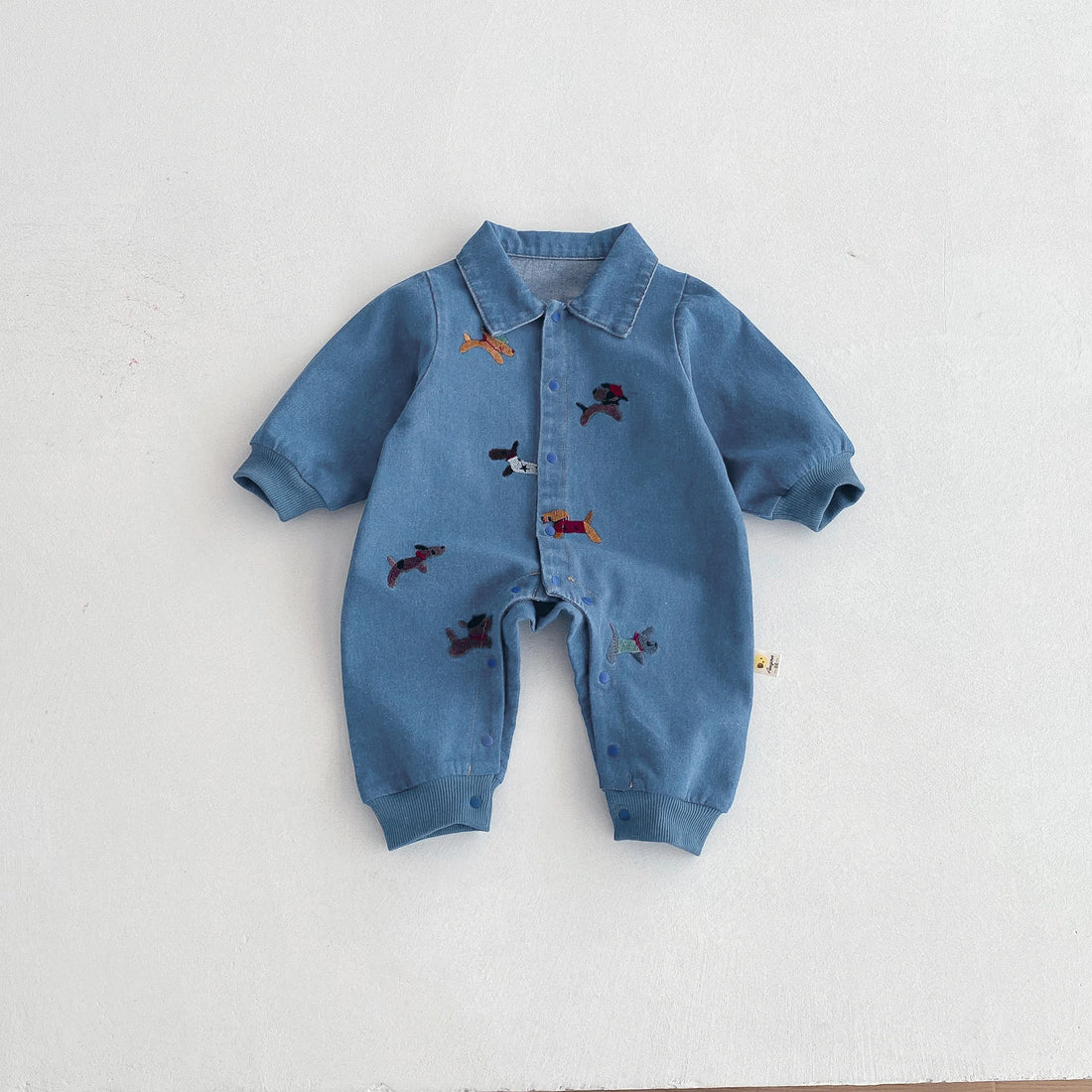 Kids Denim Crawling Jumpsuit