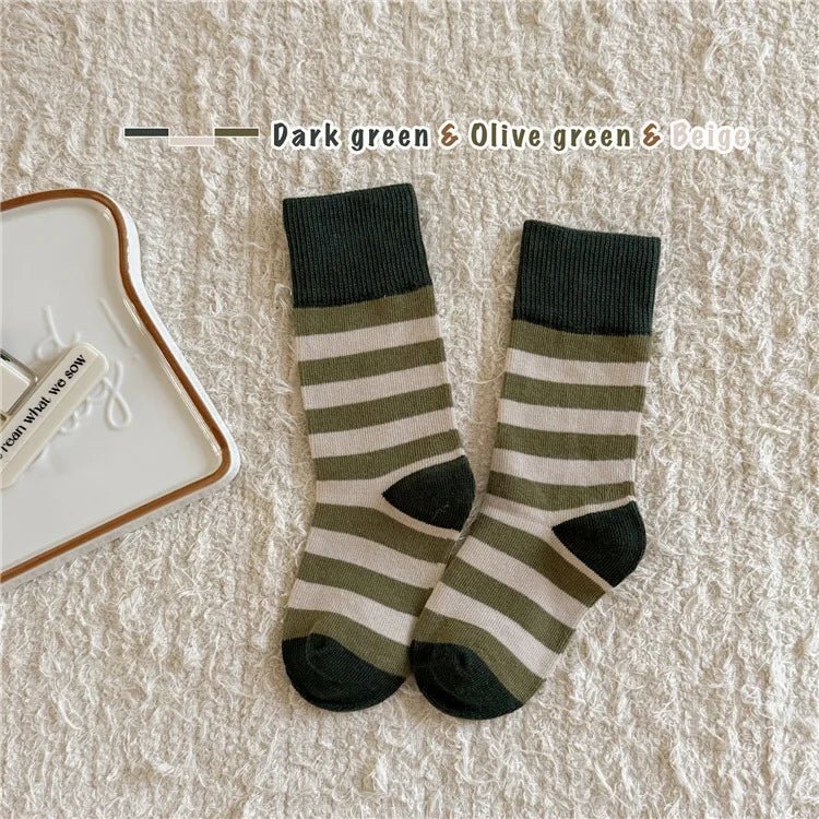 Kids Color Stripe Cotton Socks