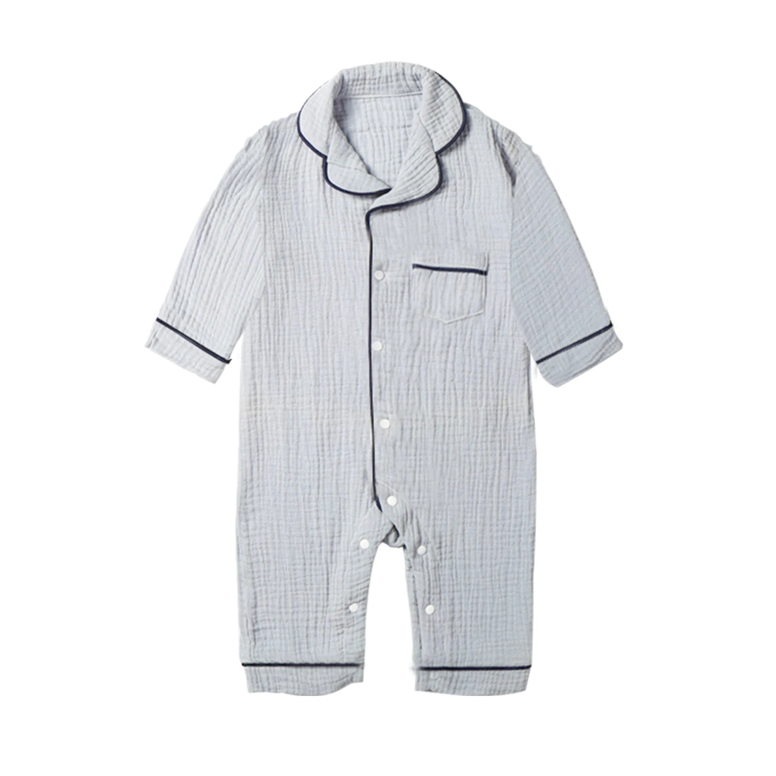 Kids Muslin Long Sleeve Sleep Romper
