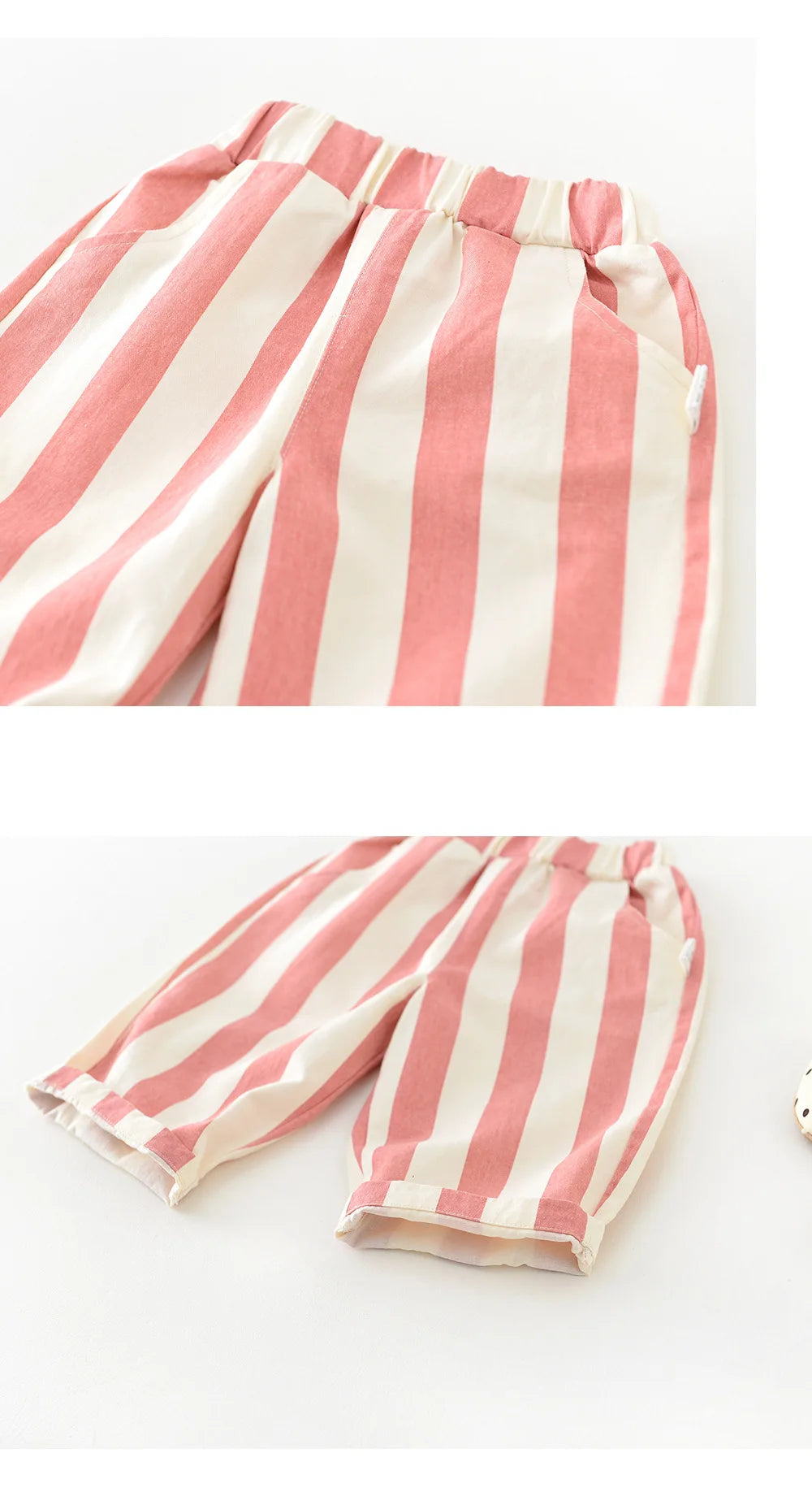 Striped Cotton Casual Pants
