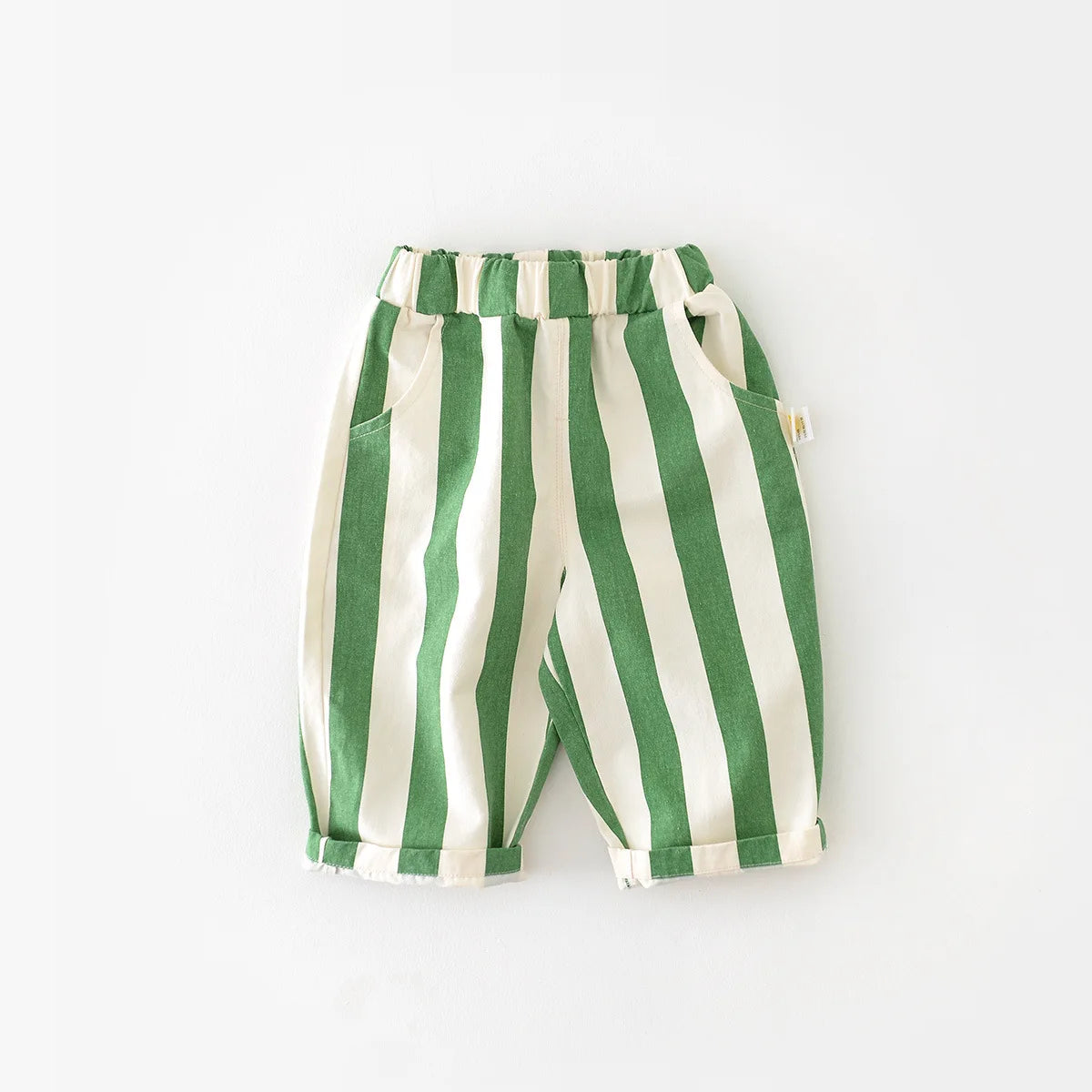 Striped Cotton Casual Pants