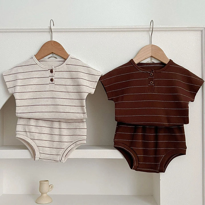 Striped Cotton Baby Clothing Set