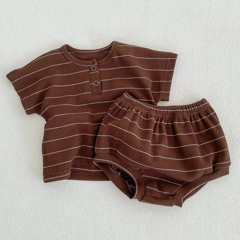 Striped Cotton Baby Clothing Set