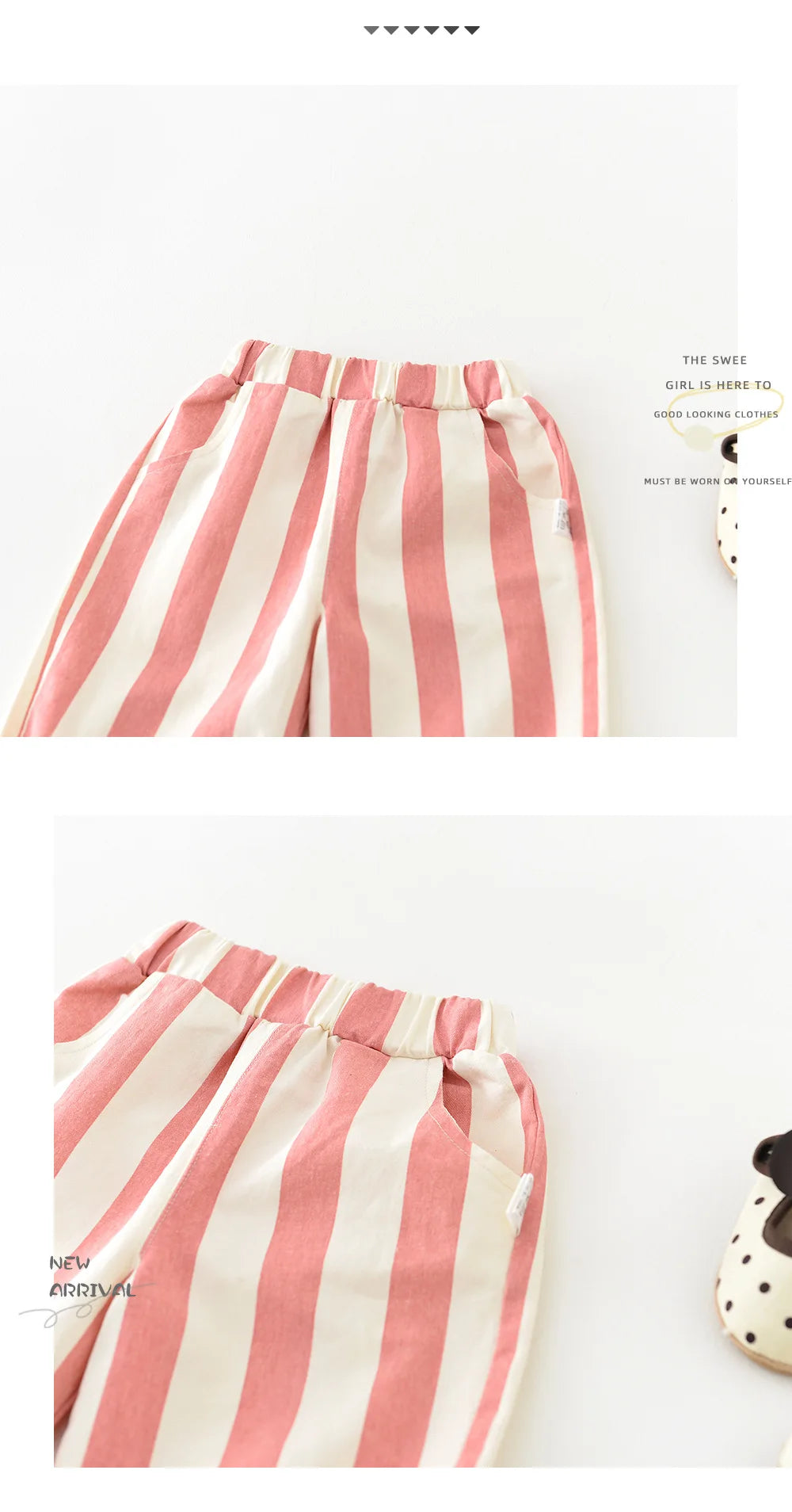 Striped Cotton Casual Pants