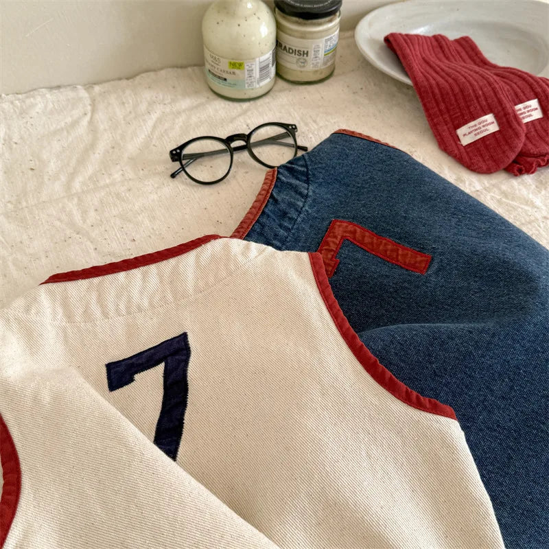 Cloud Nine Embroidery Denim Vest