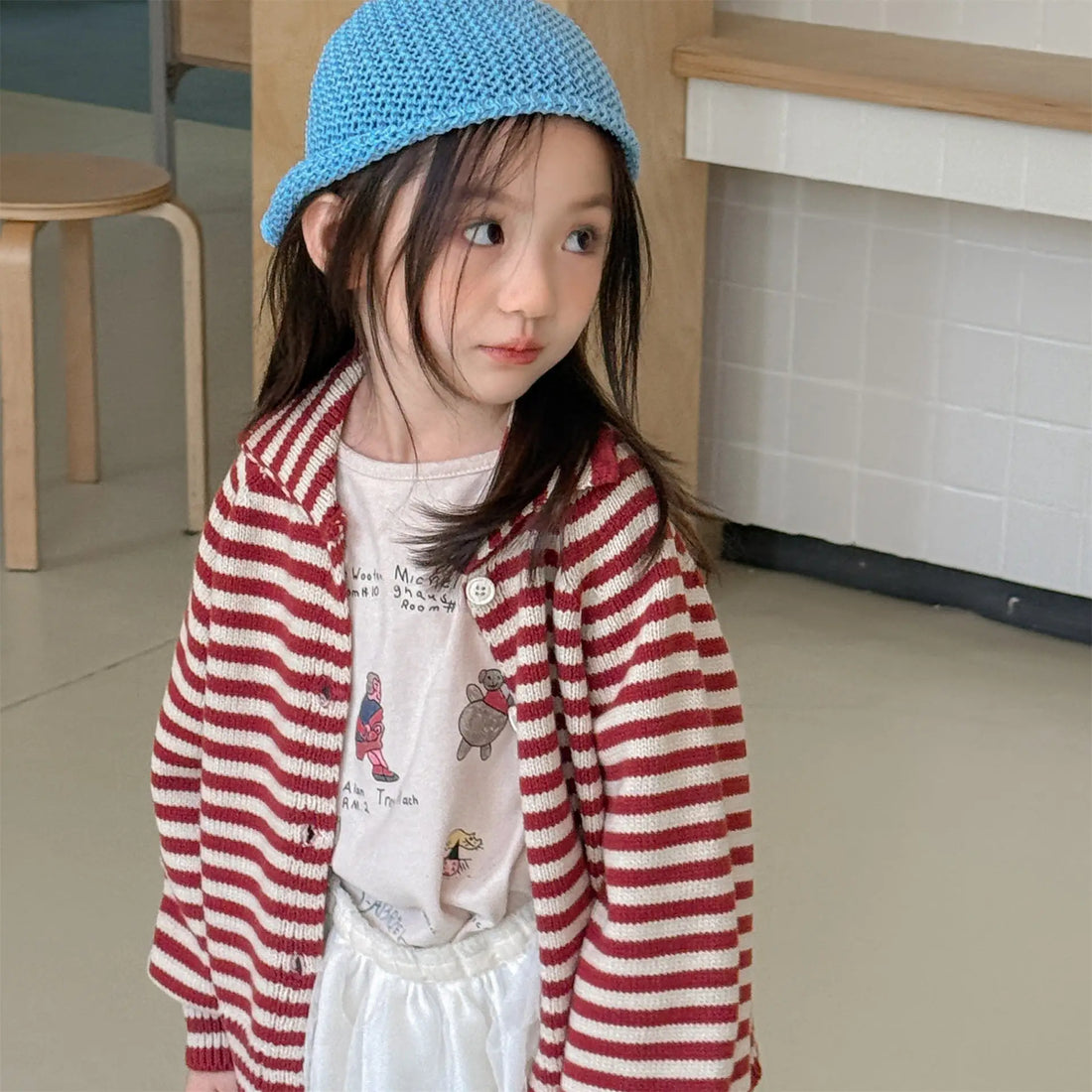 Kids Striped Cardigan Sweater