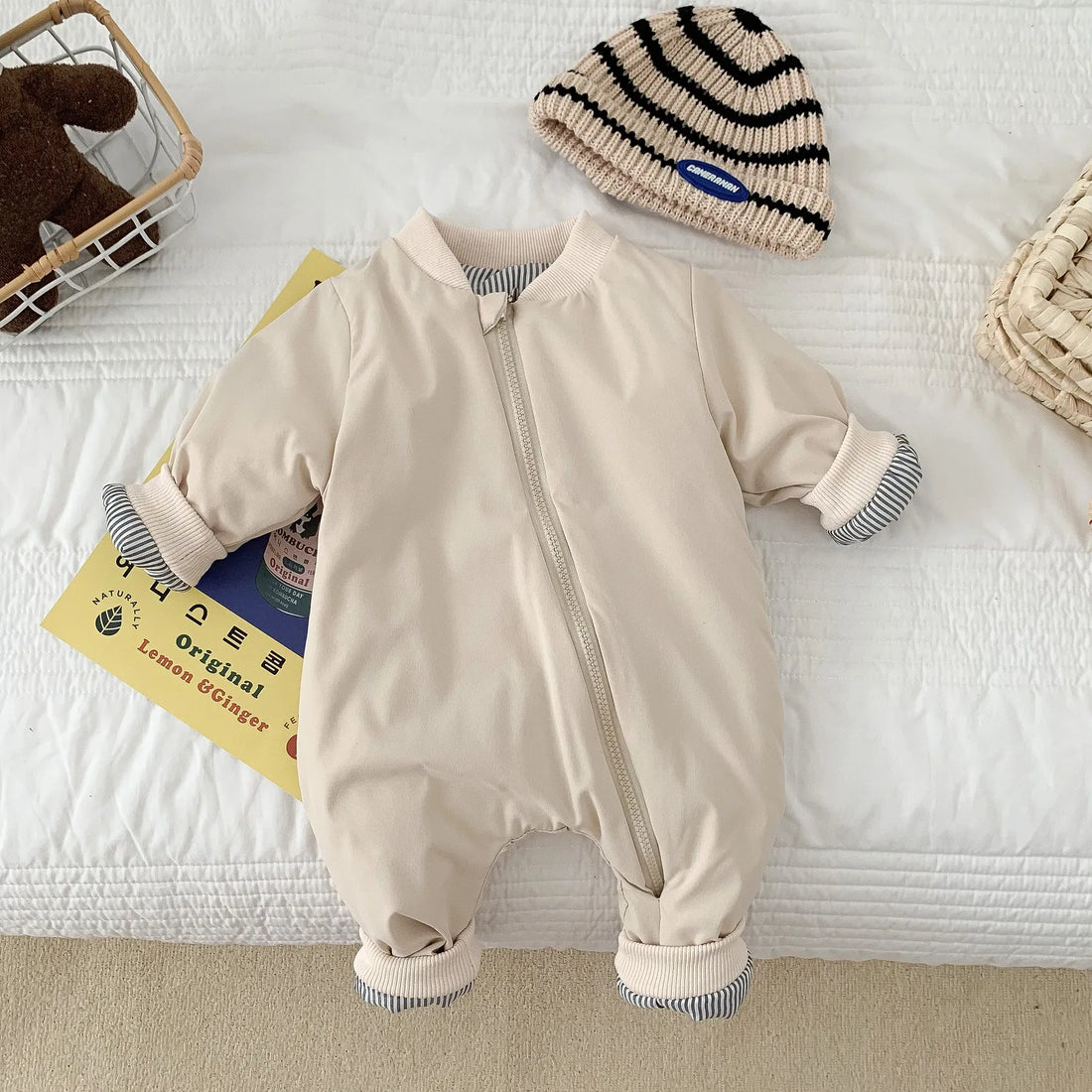 Kids Thick Cotton Winter Jumpsuit