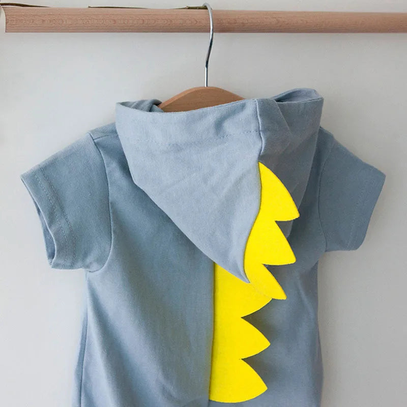Kids Short Sleeve Hooded Bodysuit